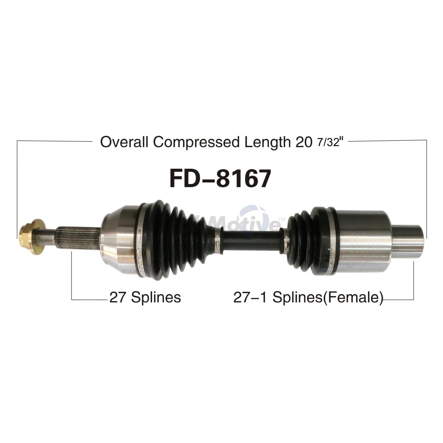 TrakMotive FD8167 CV Axle Shaft product image 1 of 3