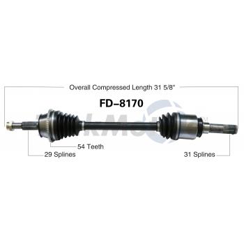 TrakMotive FD8170 - CV Axle Shaft TrakMotive FD8170 CV Axle Shaft product image 1 of 3