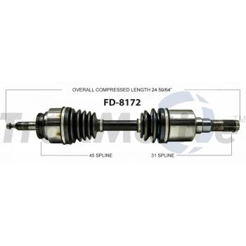 TrakMotive FD8172 - CV Axle Shaft TrakMotive FD8172 CV Axle Shaft product image 1 of 3