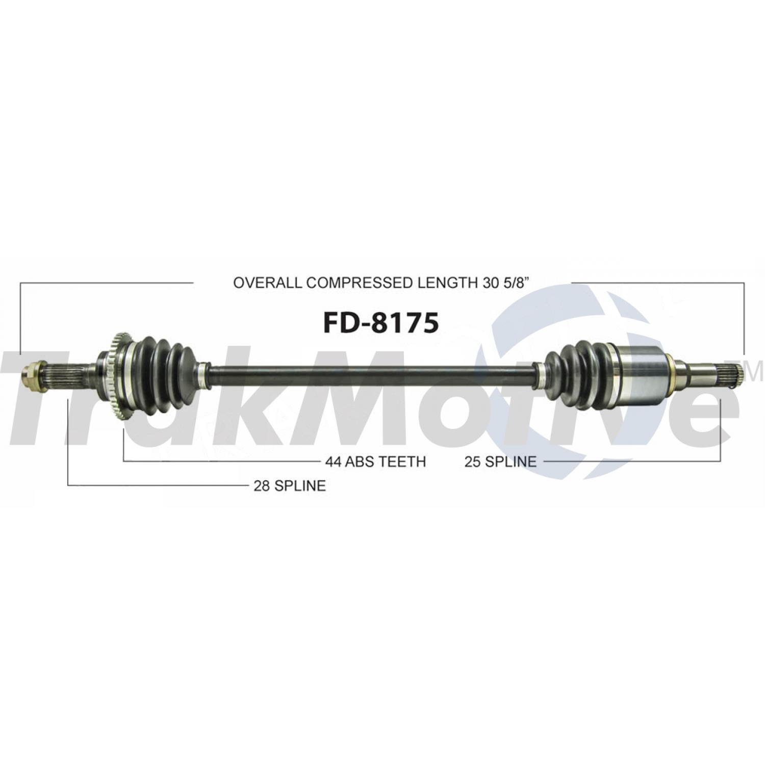 TrakMotive FD8175 CV Axle Shaft product image 1 of 3