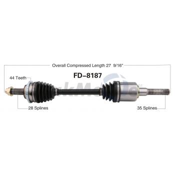 TrakMotive FD8187 CV Axle Shaft product image 1 of 3