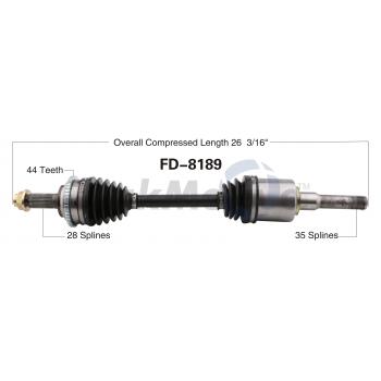 TrakMotive FD8189 CV Axle Shaft product image 1 of 3