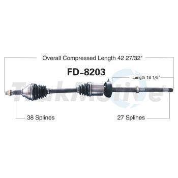 TrakMotive FD8203 CV Axle Shaft product image 1 of 3