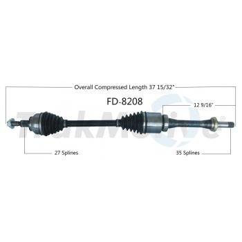 TrakMotive FD8208 CV Axle Shaft product image 1 of 3