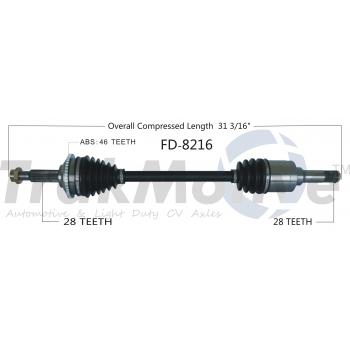 TrakMotive FD8216 - CV Axle Shaft TrakMotive FD8216 CV Axle Shaft product image 1 of 3