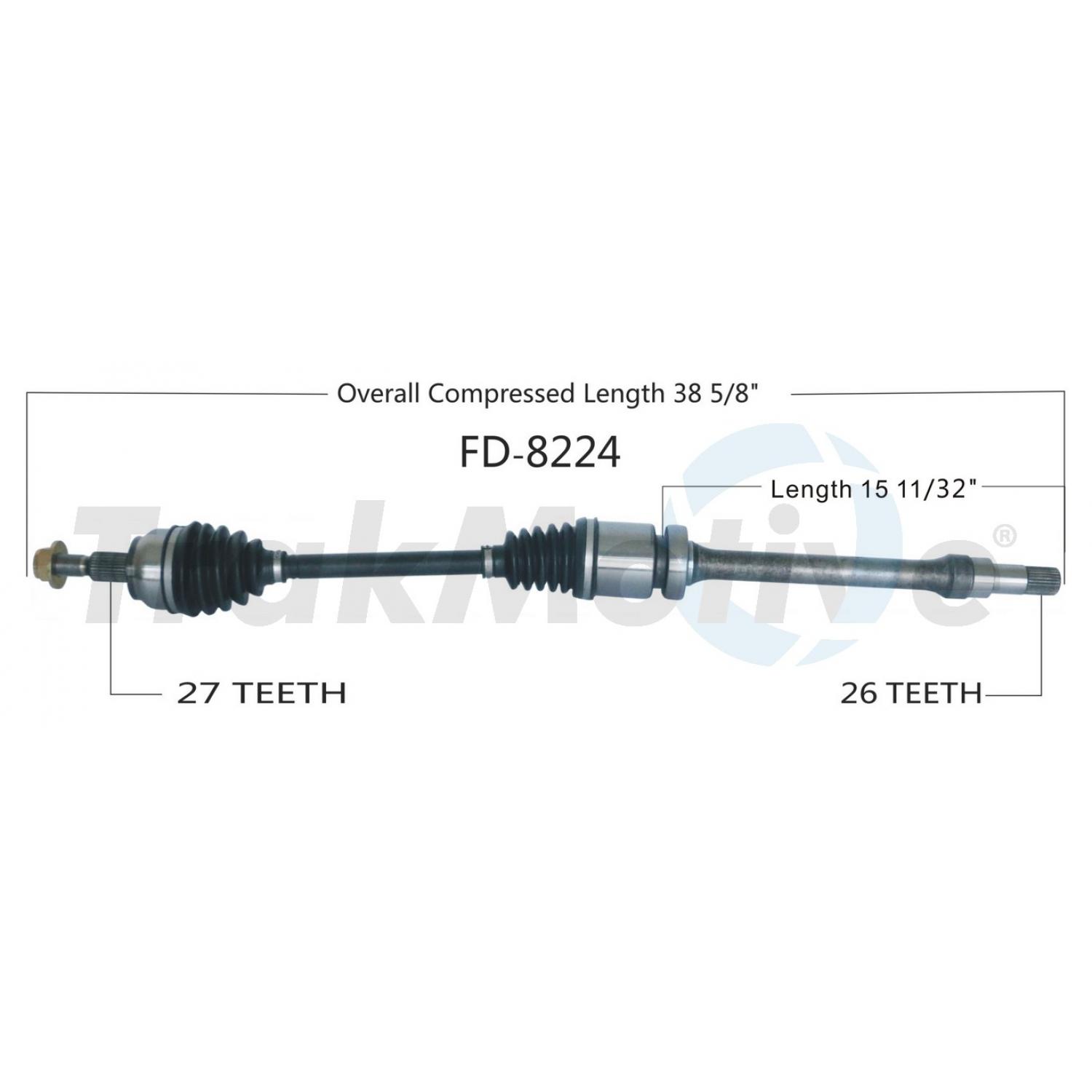 TrakMotive FD8224 CV Axle Shaft product image 1 of 3