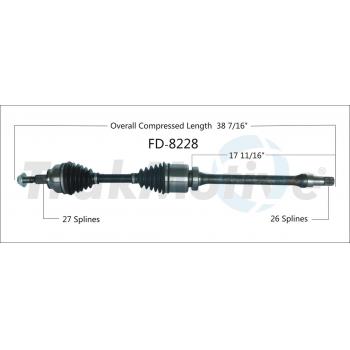TrakMotive FD8228 - CV Axle Shaft TrakMotive FD8228 CV Axle Shaft product image 1 of 3