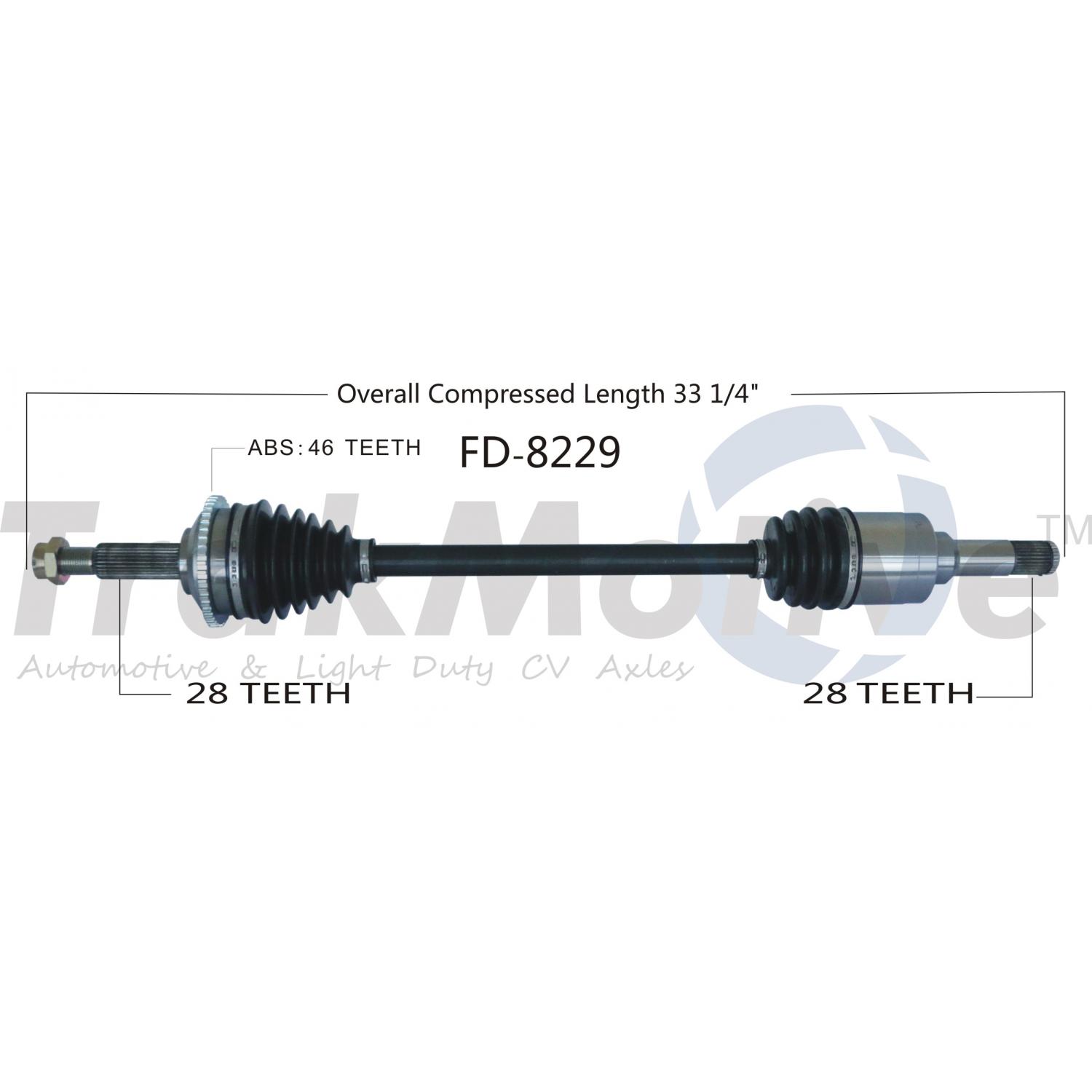 TrakMotive FD8229 CV Axle Shaft product image 1 of 3