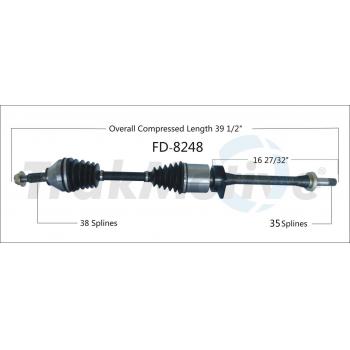 TrakMotive FD8248 CV Axle Shaft product image 1 of 3