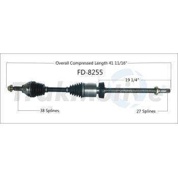 TrakMotive FD8255 CV Axle Shaft product image 1 of 3
