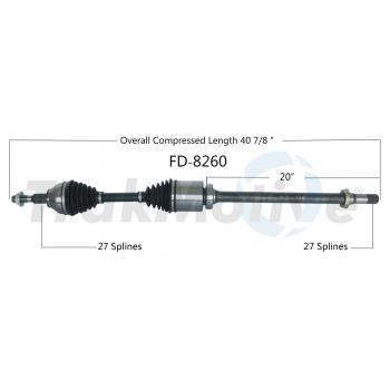 TrakMotive FD8260 - CV Axle Shaft TrakMotive FD8260 CV Axle Shaft product image 1 of 3
