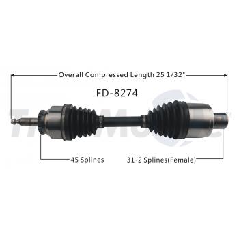 TrakMotive FD8274 CV Axle Shaft product image 1 of 3