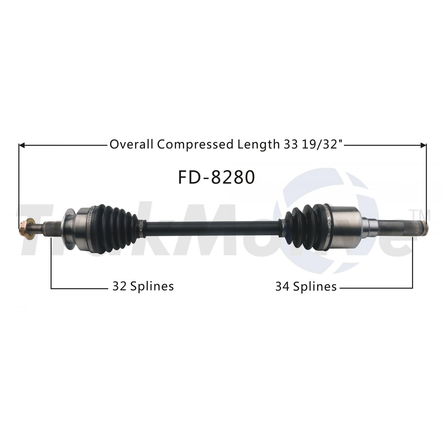 TrakMotive FD8280 - CV Axle Shaft TrakMotive FD8280 CV Axle Shaft product image 1 of 3
