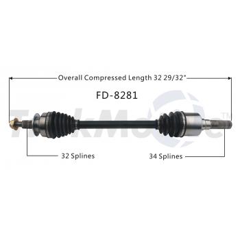TrakMotive FD8281 - CV Axle Shaft TrakMotive FD8281 CV Axle Shaft product image 1 of 3