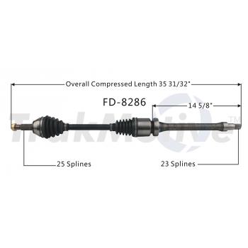 TrakMotive FD8286 - CV Axle Shaft TrakMotive FD8286 CV Axle Shaft product image 1 of 3