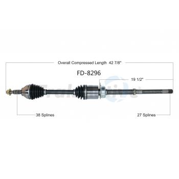 TrakMotive FD8296 CV Axle Shaft product image 1 of 3