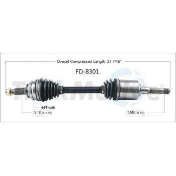 TrakMotive FD8301 CV Axle Shaft product image 1 of 3