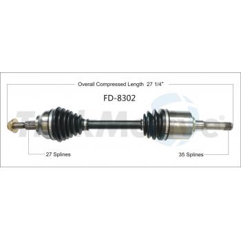 TrakMotive FD8302 CV Axle Shaft product image 1 of 3