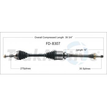 TrakMotive FD8307 - CV Axle Shaft TrakMotive FD8307 CV Axle Shaft product image 1 of 3