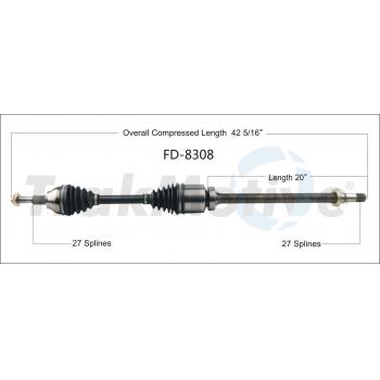 TrakMotive FD8308 - CV Axle Shaft TrakMotive FD8308 CV Axle Shaft product image 1 of 3