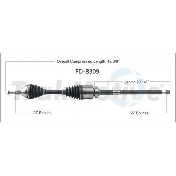 TrakMotive FD8309 CV Axle Shaft product image 1 of 3