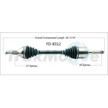 TrakMotive FD8312 - CV Axle Shaft TrakMotive FD8312 CV Axle Shaft product image 1 of 3