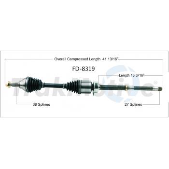 TrakMotive FD8319 - CV Axle Shaft TrakMotive FD8319 CV Axle Shaft product image 1 of 3