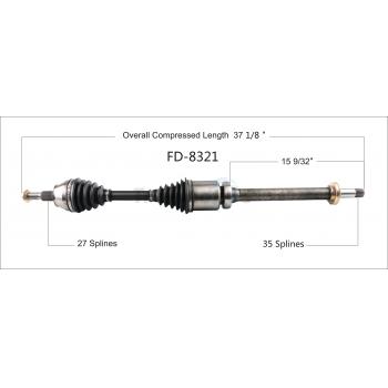 TrakMotive FD8321 - CV Axle Shaft TrakMotive FD8321 CV Axle Shaft product image 1 of 3
