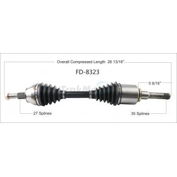 TrakMotive FD8323 CV Axle Shaft product image 1 of 3