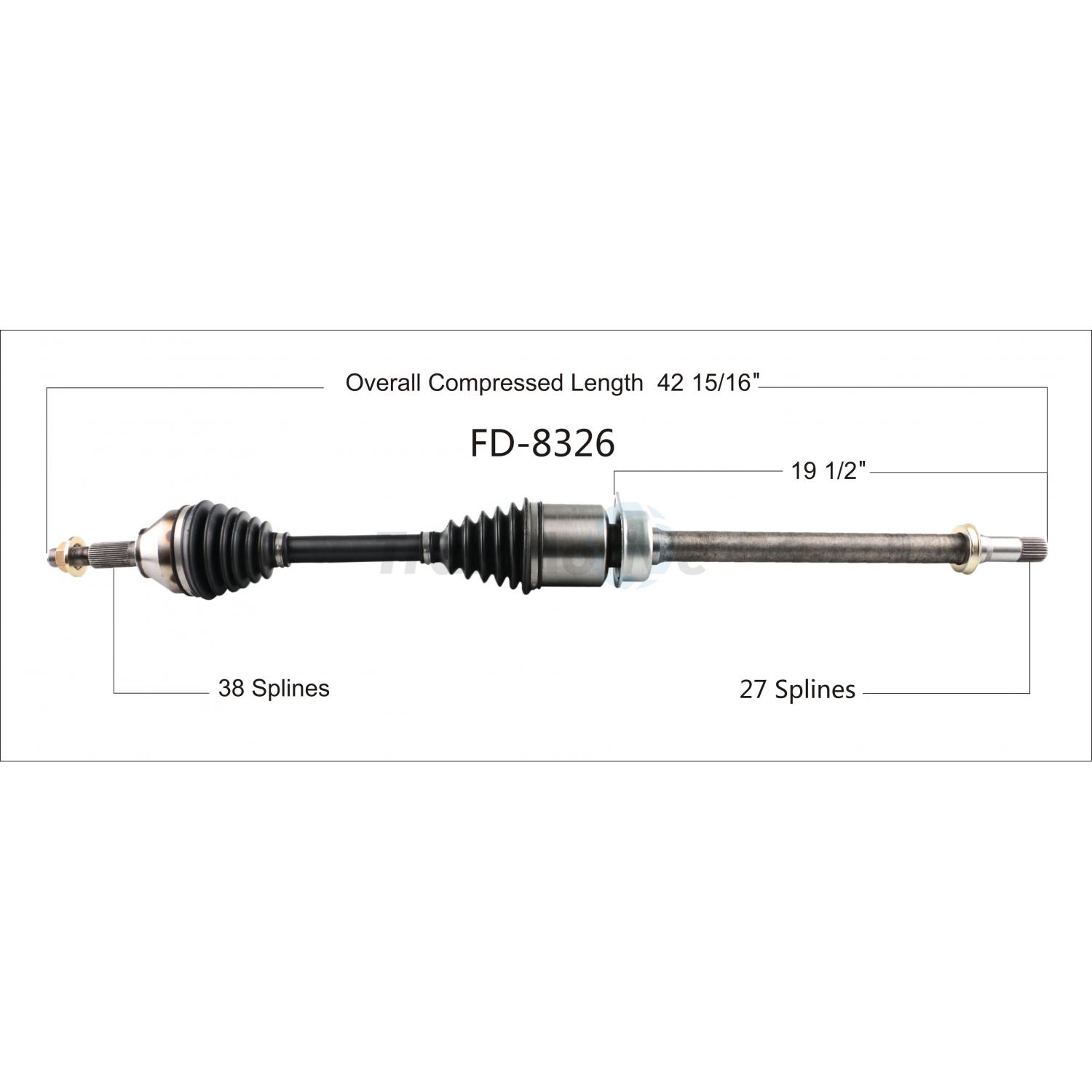 TrakMotive FD8326 - CV Axle Shaft TrakMotive FD8326 CV Axle Shaft product image 1 of 3
