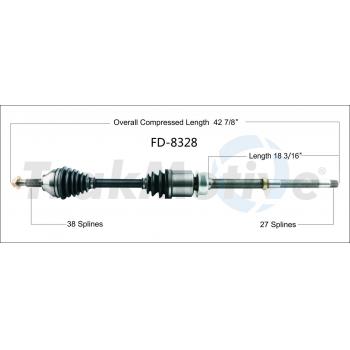 TrakMotive FD8328 - CV Axle Shaft TrakMotive FD8328 CV Axle Shaft product image 1 of 3