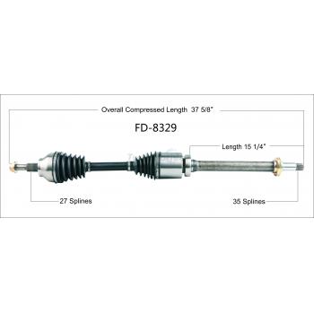 TrakMotive FD8329 - CV Axle Shaft TrakMotive FD8329 CV Axle Shaft product image 1 of 3