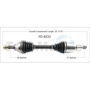 TrakMotive FD8333 CV Axle Shaft product image 1 of 3