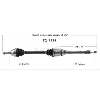 TrakMotive FD8336 CV Axle Shaft product image 1 of 3