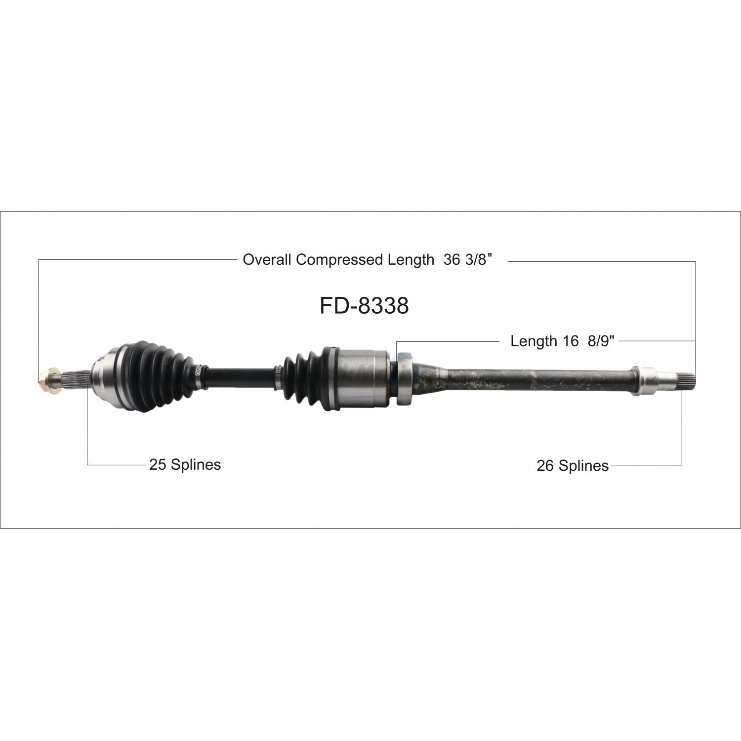 TrakMotive FD8338 - CV Axle Shaft TrakMotive FD8338 CV Axle Shaft product image 1 of 3