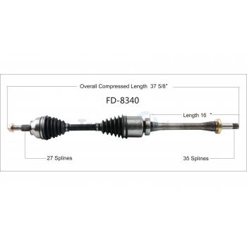 TrakMotive FD8340 - CV Axle Shaft TrakMotive FD8340 CV Axle Shaft product image 1 of 3