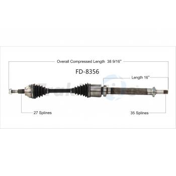TrakMotive FD8356 CV Axle Shaft product image 1 of 3