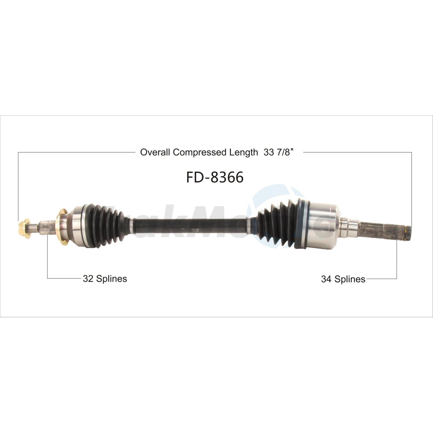 TrakMotive FD8366 - CV Axle Shaft TrakMotive FD8366 CV Axle Shaft product image 1 of 3