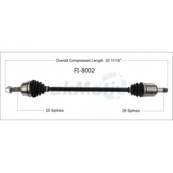 TrakMotive FI8002 CV Axle Shaft product image 1 of 3