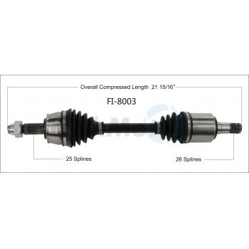 TrakMotive FI8003 CV Axle Shaft product image 1 of 3