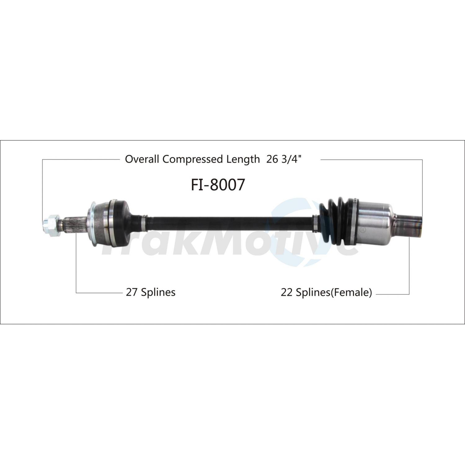 TrakMotive FI8007 - CV Axle Shaft TrakMotive FI8007 CV Axle Shaft product image 1 of 3