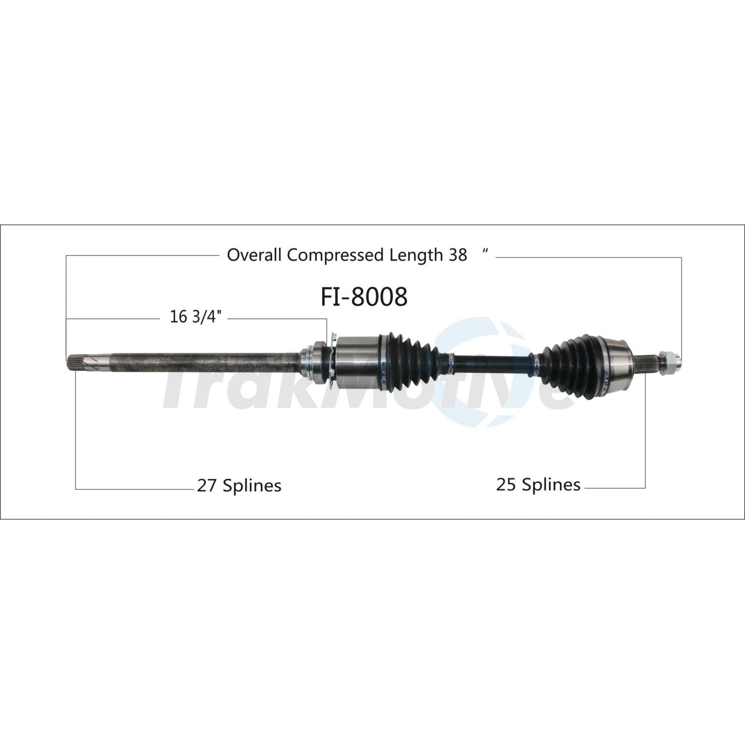 TrakMotive FI8008 - CV Axle Shaft TrakMotive FI8008 CV Axle Shaft product image 1 of 3