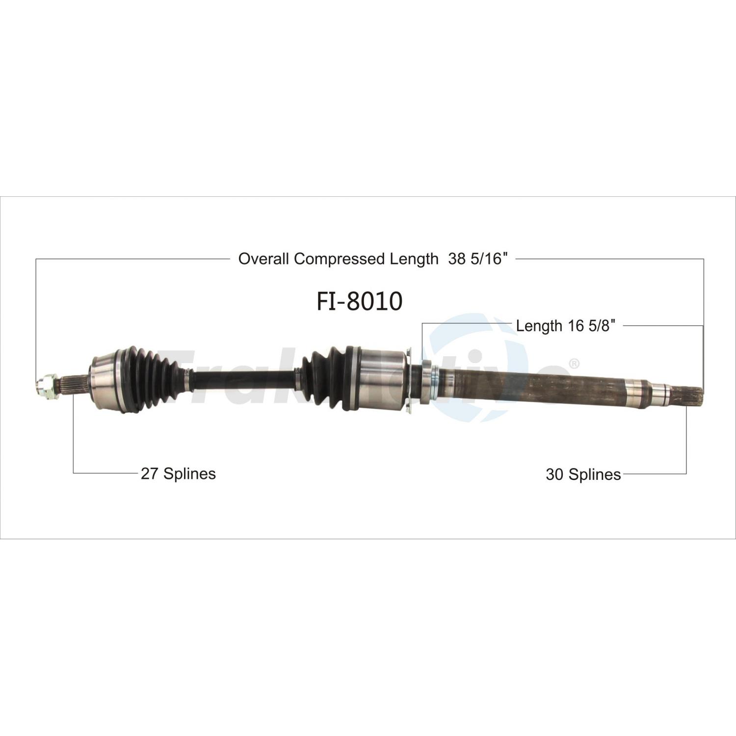 TrakMotive FI8010 - CV Axle Shaft TrakMotive FI8010 CV Axle Shaft product image 1 of 3