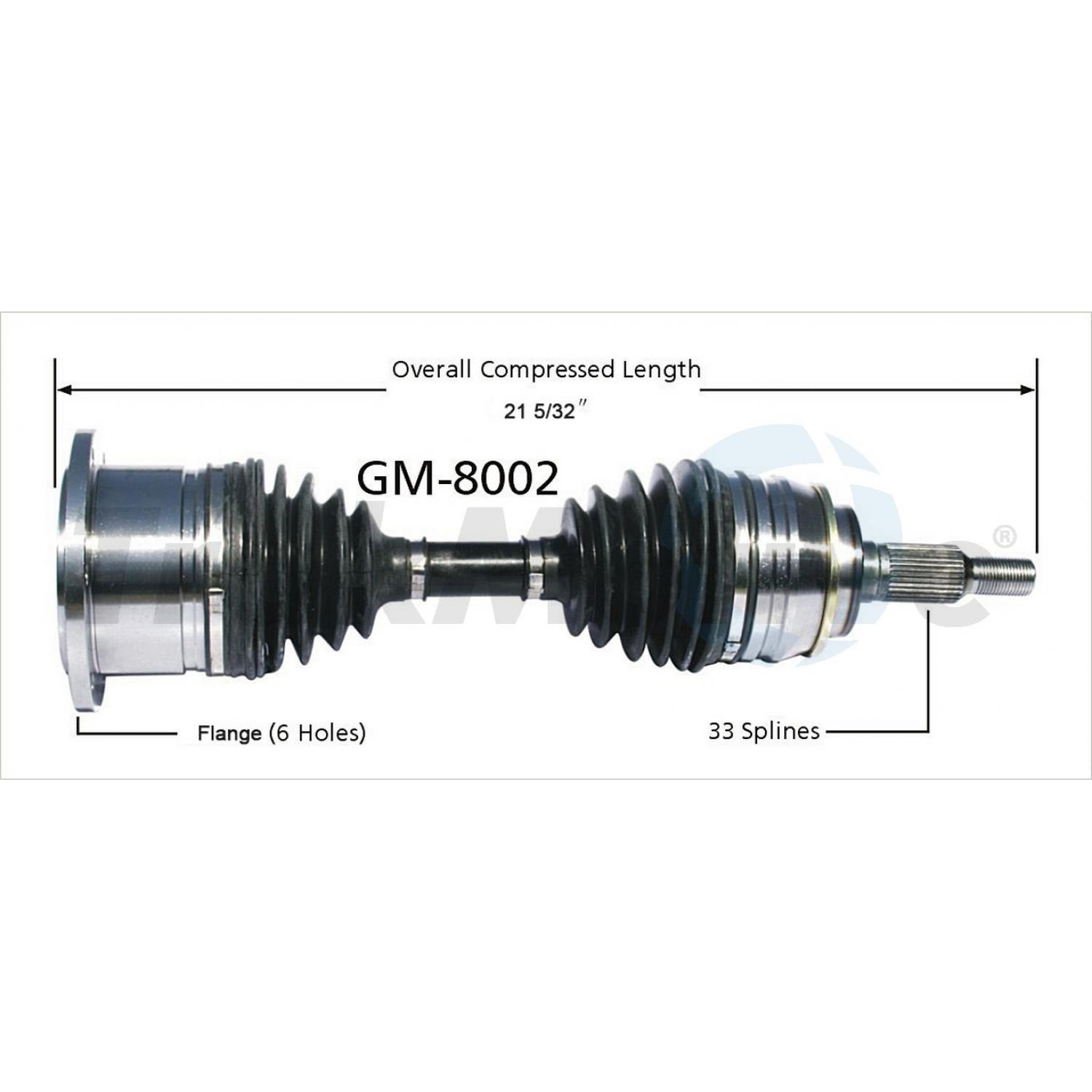 TrakMotive GM8002 - CV Axle Shaft TrakMotive GM8002 CV Axle Shaft product image 1 of 3