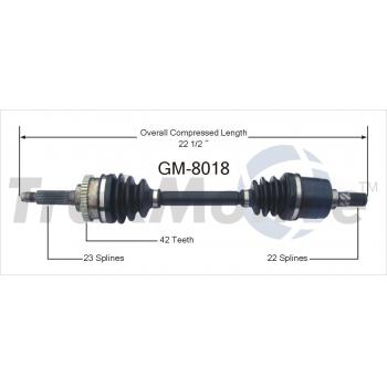 TrakMotive GM8018 CV Axle Shaft product image 1 of 3