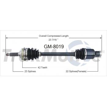 TrakMotive GM8019 CV Axle Shaft product image 1 of 3