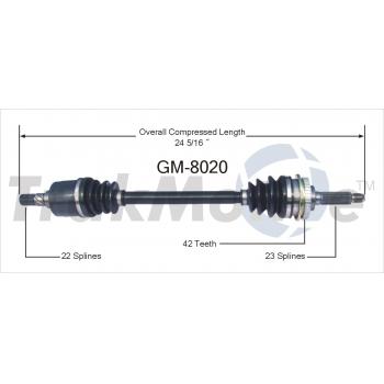 TrakMotive GM8020 CV Axle Shaft product image 1 of 3