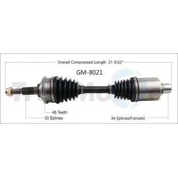 TrakMotive GM8021 - CV Axle Shaft TrakMotive GM8021 CV Axle Shaft product image 1 of 3