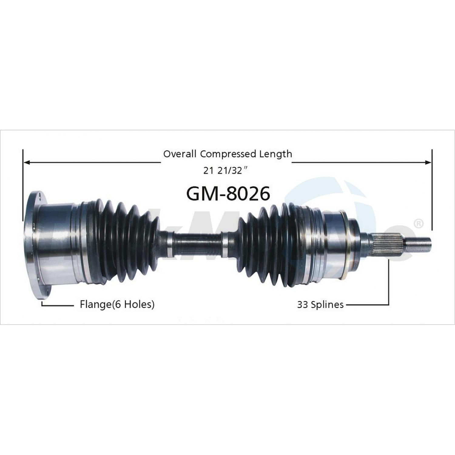 TrakMotive GM8026 - CV Axle Shaft TrakMotive GM8026 CV Axle Shaft product image 1 of 3