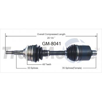 TrakMotive GM8041 CV Axle Shaft product image 1 of 3